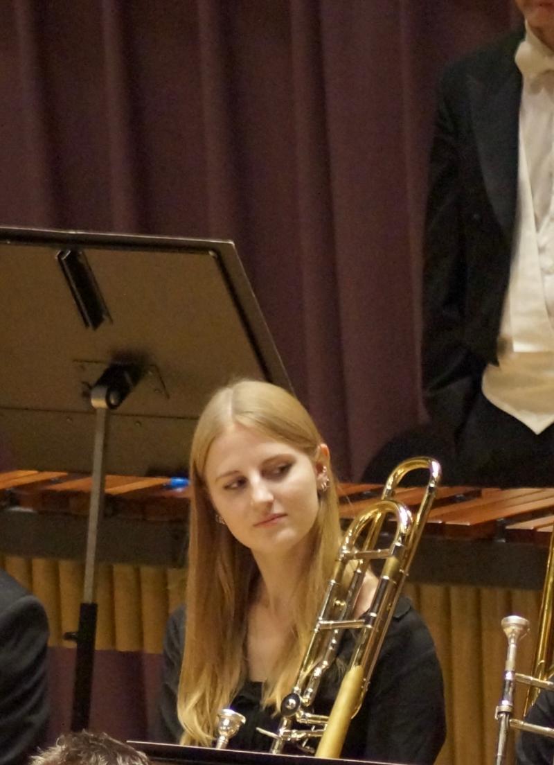 Bilde av Lisa med trombonen